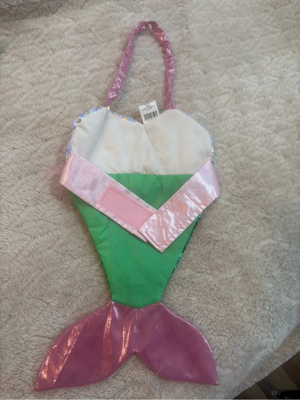 Mermaid Sequin Dog Harness in Pink & Green